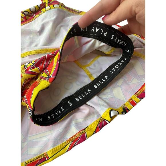 NWT Pickleball Bella Women's Red/Yellow Angle Shot 1 Drop Pleat Skort Size S - Picture 6 of 10